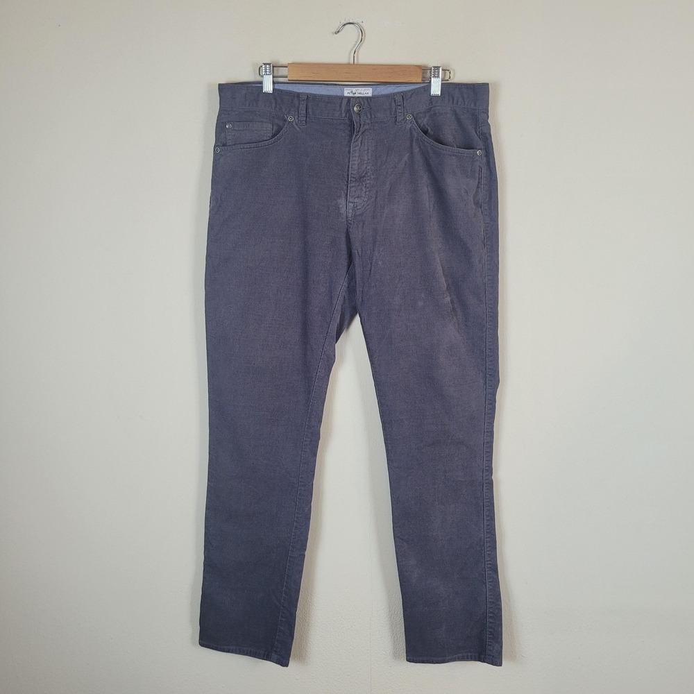 Peter Millar Pants 36 Gray Superior Soft Corduroy Five-Pocket Casual MF20B29
